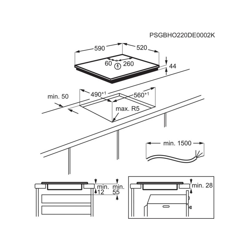 Vitroceramica induccion indep. Electrolux LIS62341 - 3 Vitroceramica induccion indep. Electrolux LIS62341 - 3