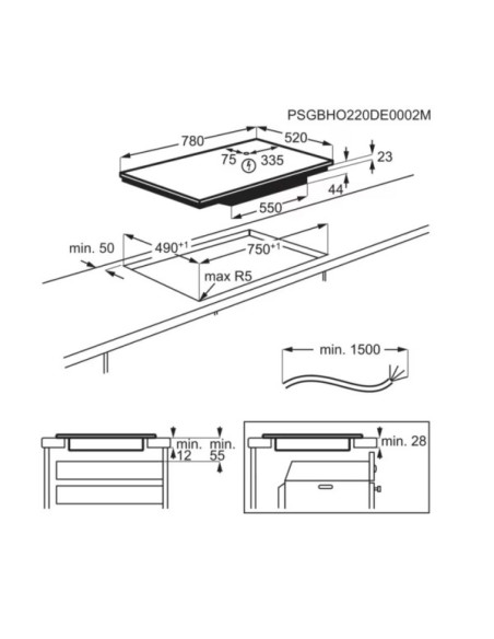 Vitroceramica induccion indep. Electrolux LIV834 - 4 Vitroceramica induccion indep. Electrolux LIV834 - 4