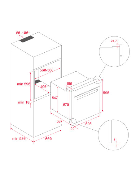 Horno MF indep. Pirolitico Teka STEAKMASTER CRISTAL NEGRO - 3