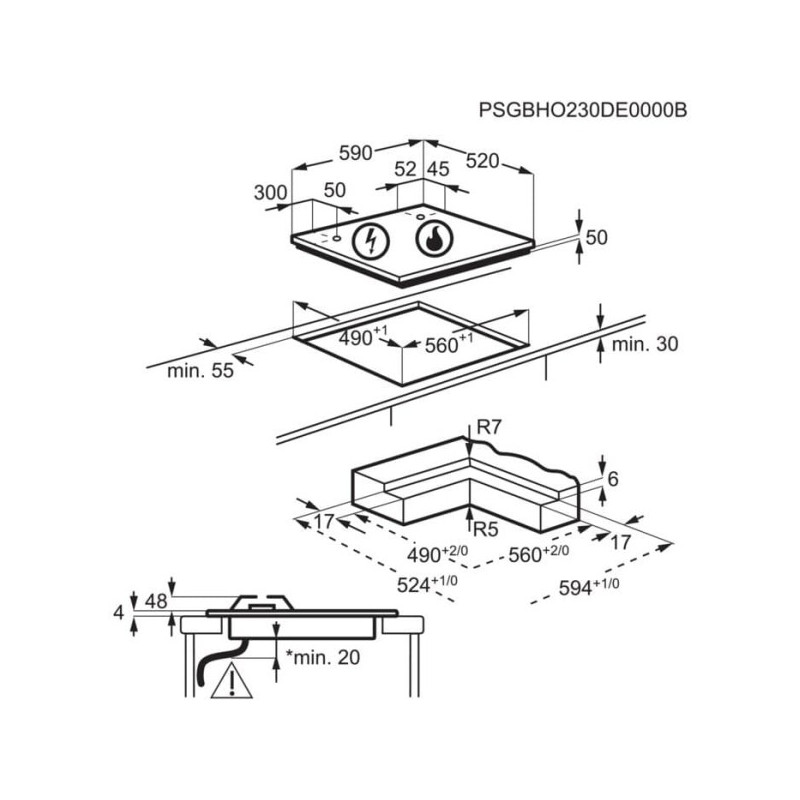 Vitroceramica mixta induccion indep. Electrolux KDI641723K - 2 Vitroceramica mixta induccion indep. Electrolux KDI641723K - 2
