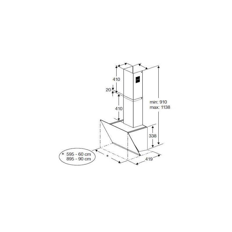 Campana decorativa Beko BHCA96641BWHS - 4 Campana decorativa Beko BHCA96641BWHS - 4