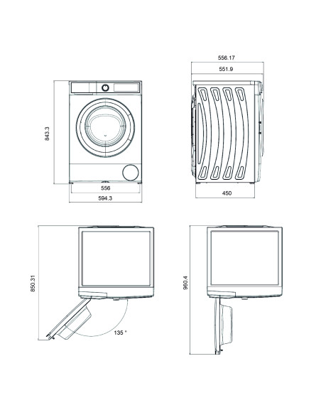 Lavadora INT frontal Exquisit WMI8120E70D - 2 Lavadora INT frontal Exquisit WMI8120E70D - 2