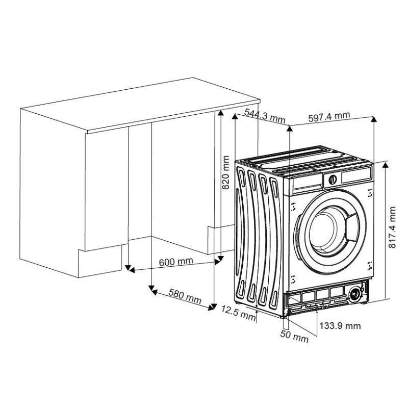 Lavadora INT frontal Exquisit WMI8120E70D - 3 Lavadora INT frontal Exquisit WMI8120E70D - 3