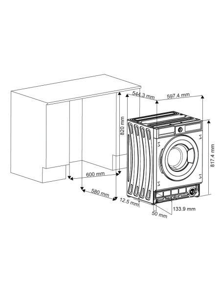 Lavadora INT frontal Exquisit WMI8120E70D - 3 Lavadora INT frontal Exquisit WMI8120E70D - 3