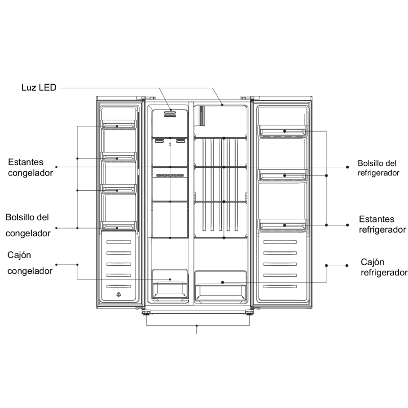Frigorifico side by side Corbero CFSBSH730NFW - 3 Frigorifico side by side Corbero CFSBSH730NFW - 3