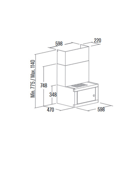 Campana decorativa + microondas Cata CHORUSXBKC - 2 Campana decorativa + microondas Cata CHORUSXBKC - 2