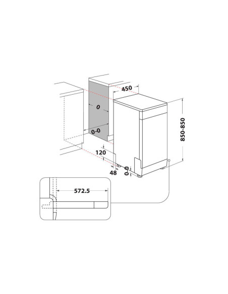 Lavavajillas 45 Whirlpool WSFO3B23P - 2