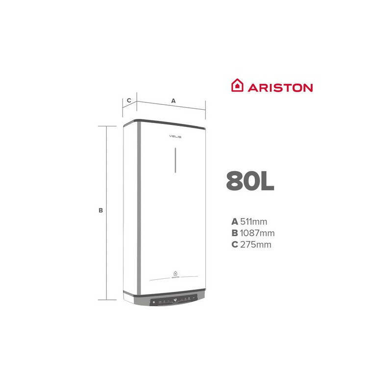 Termo electrico Ariston VELIS TECH DRY WIFI80ES - 3