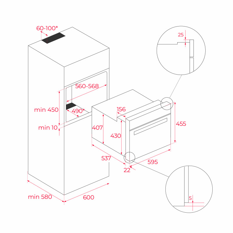 Horno Compacto pirolitico indep. Teka HLC8510P - 3