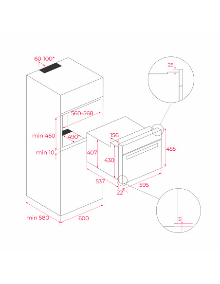 Horno Compacto pirolitico indep. Teka HLC8510P - 3