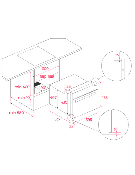 Horno Compacto pirolitico indep. Teka HLC8510P - 4