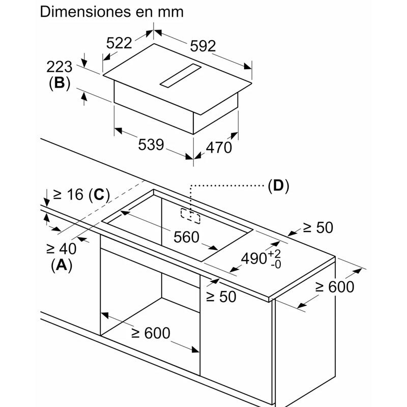 Vitroceramica induccion + extractor Bosch PVS611B16E, Infinity - 2 Vitroceramica induccion + extractor Bosch PVS611B16E, Infinity - 2