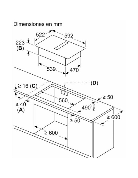 Vitroceramica induccion + extractor Bosch PVS611B16E, Infinity - 2 Vitroceramica induccion + extractor Bosch PVS611B16E, Infinity - 2