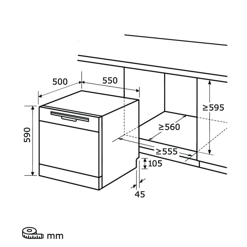 Lavavajillas compacto Exquisit GSP508030Dsilver - 3 Lavavajillas compacto Exquisit GSP508030Dsilver - 3