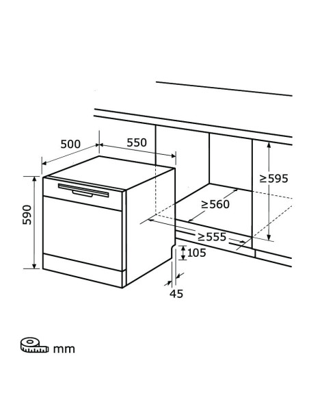 Lavavajillas compacto Exquisit GSP508030Dsilver - 3 Lavavajillas compacto Exquisit GSP508030Dsilver - 3