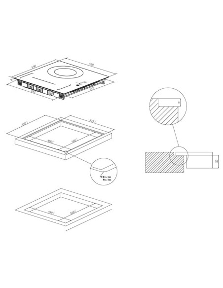 Vitroceramica induccion indep. Candy C63TPSCE1 - 2 Vitroceramica induccion indep. Candy C63TPSCE1 - 2