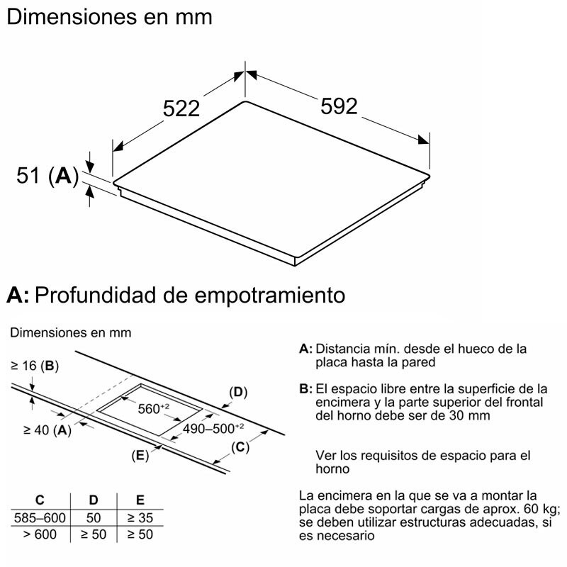 Vitroceramica induccion indep. Bosch PVS631HC1E - 2
