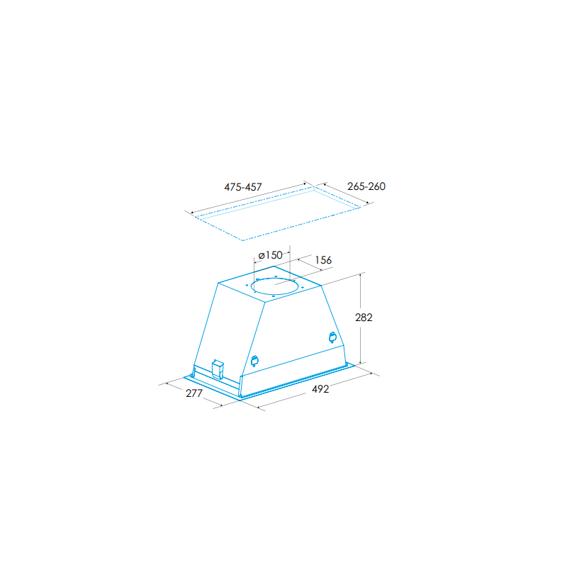 Campana conv. Grupo filtrante Edesa ECG5811BK - 2 Campana conv. Grupo filtrante Edesa ECG5811BK - 2