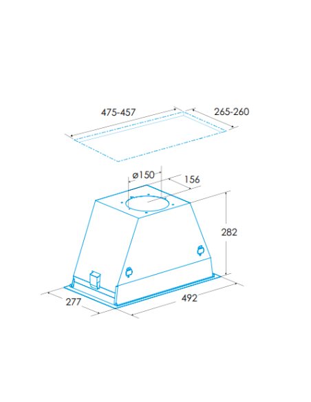 Campana conv. Grupo filtrante Edesa ECG5811BK - 2 Campana conv. Grupo filtrante Edesa ECG5811BK - 2