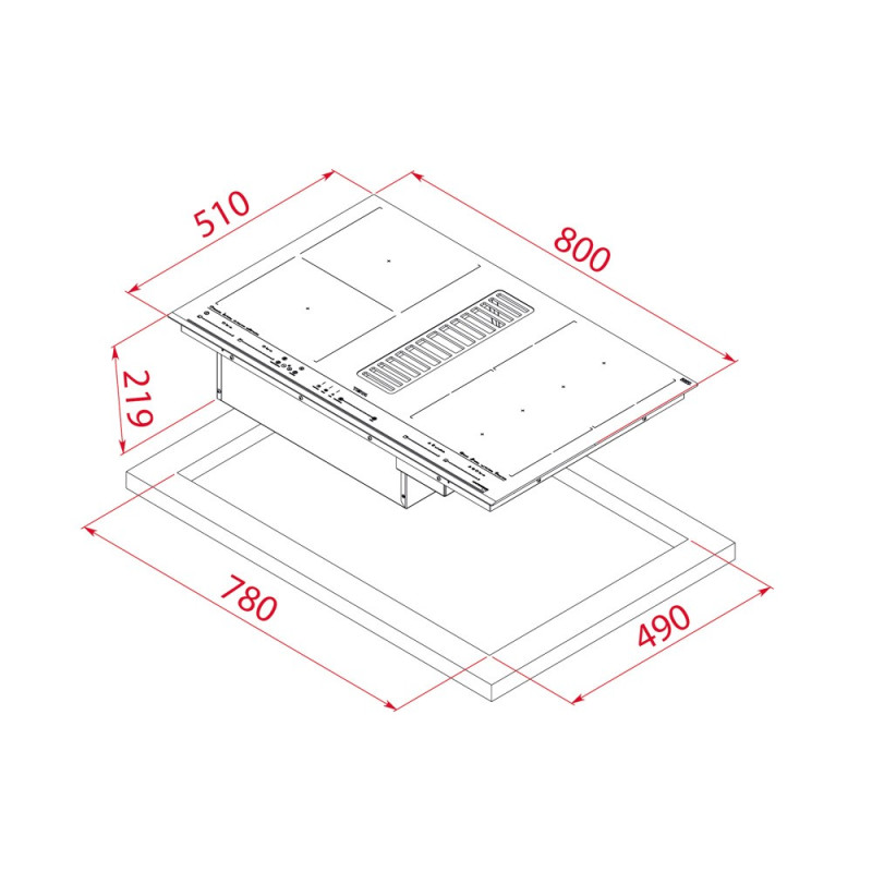 Vitroceramica Induccion+extractor Teka AFF87601MS - 3 Vitroceramica Induccion+extractor Teka AFF87601MS - 3