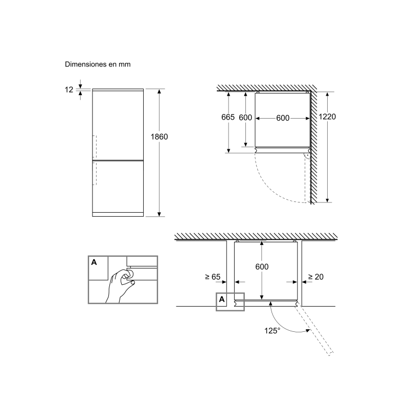Combi NF Siemens KG36NXXBF, Top - 2 Combi NF Siemens KG36NXXBF, Top - 2