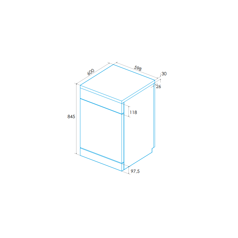 Lavavajillas 60 Edesa EDW6230WHA - 2
