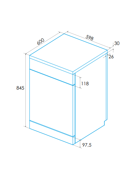 Lavavajillas 60 Edesa EDW6230WHA - 2