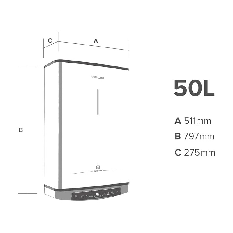 Termo electrico Ariston VELISPROWIFI50 - 2 Termo electrico Ariston VELISPROWIFI50 - 2