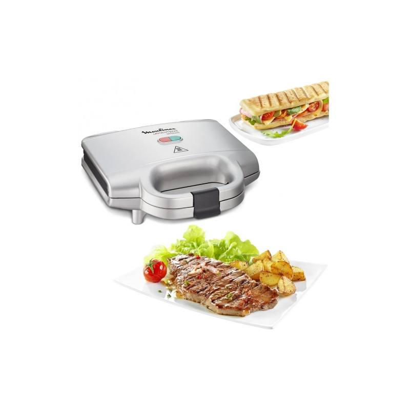 Sandwichera Moulinex SM156140, Ultracompact Panini & Grill - 3 Sandwichera Moulinex SM156140, Ultracompact Panini & Grill - 3