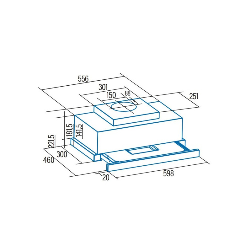 Campana conv. Telescopica Cata TFH6830X - 2 Campana conv. Telescopica Cata TFH6830X - 2