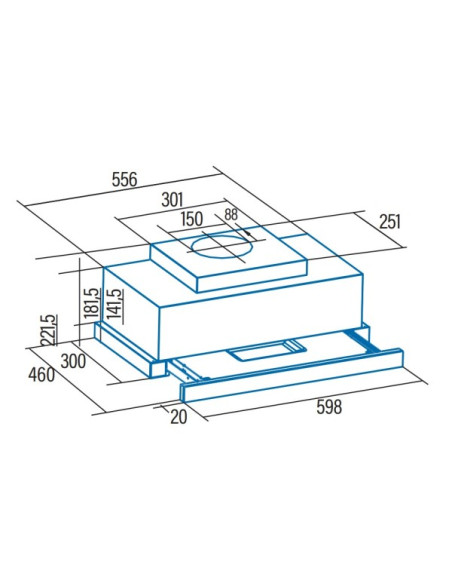 Campana conv. Telescopica Cata TFH6830X - 2 Campana conv. Telescopica Cata TFH6830X - 2