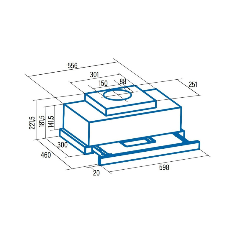 Campana conv. Telescopica Cata TFH6630GBKB - 2 Campana conv. Telescopica Cata TFH6630GBKB - 2