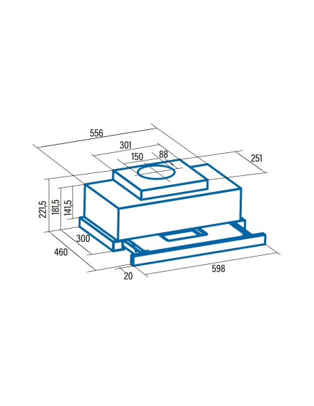 Campana conv. Telescopica Cata TFH6630GBKB - 2 Campana conv. Telescopica Cata TFH6630GBKB - 2