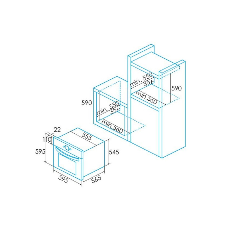 Horno indep. Edesa EOE5020XA - 2 Horno indep. Edesa EOE5020XA - 2