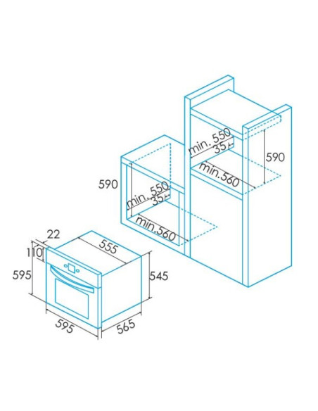 Horno indep. Edesa EOE5020XA - 2 Horno indep. Edesa EOE5020XA - 2