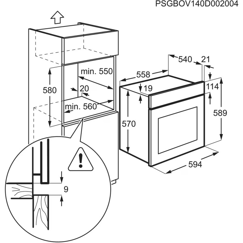 Horno MF indep. Electrolux KOHHH00BX3 - 4 Horno MF indep. Electrolux KOHHH00BX3 - 4
