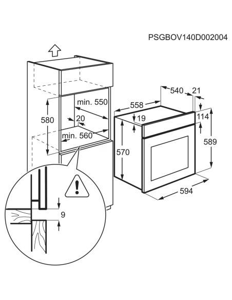 Horno MF indep. Electrolux KOHHH00BX3 - 4 Horno MF indep. Electrolux KOHHH00BX3 - 4