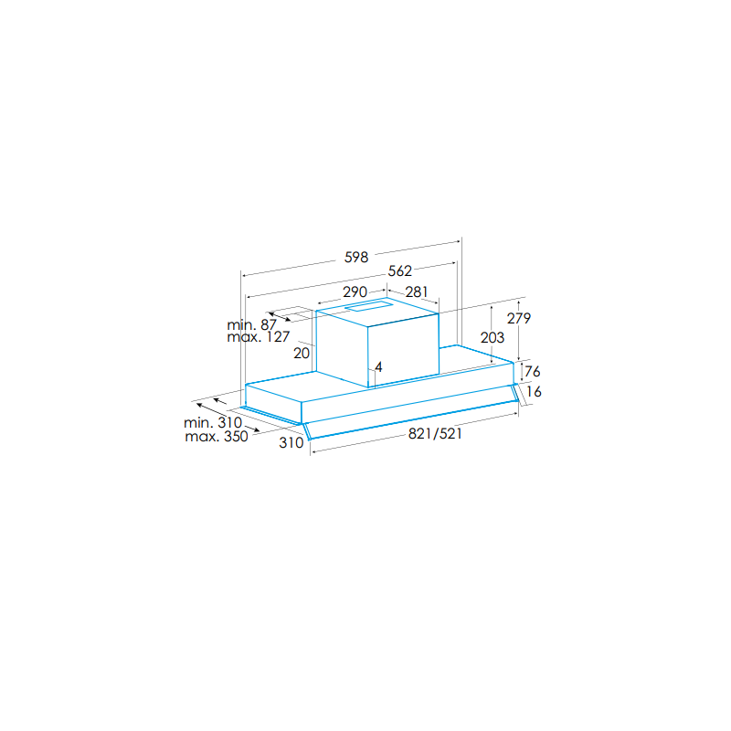 Campana decorativa integrable Edesa ECI66110X - [category]
