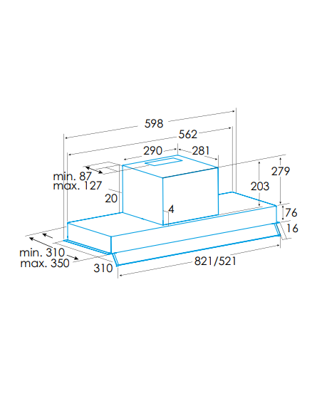 Campana decorativa integrable Edesa ECI66110X - [category]