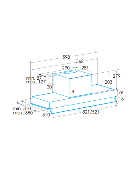 Campana decorativa integrable Edesa ECI96110X - [category]