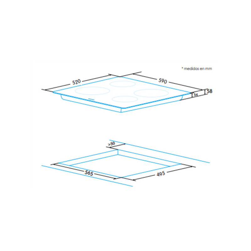 Vitroceramica induccion indep. Edesa EIM6422BA - [category]