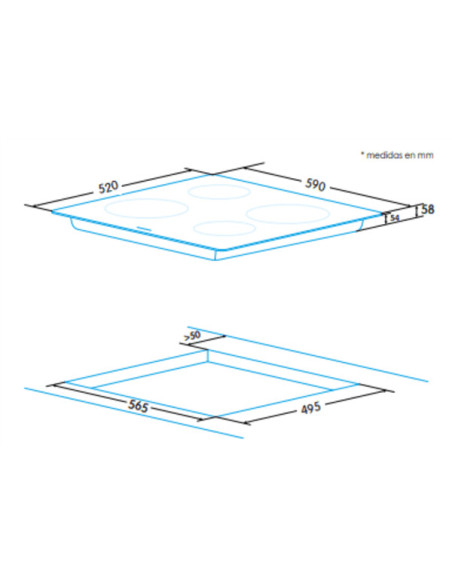 Vitroceramica induccion indep. Edesa EIM6422BA - [category]