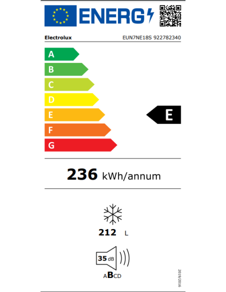 Congelador vertical INT Electrolux EUN7NE18S - [category]