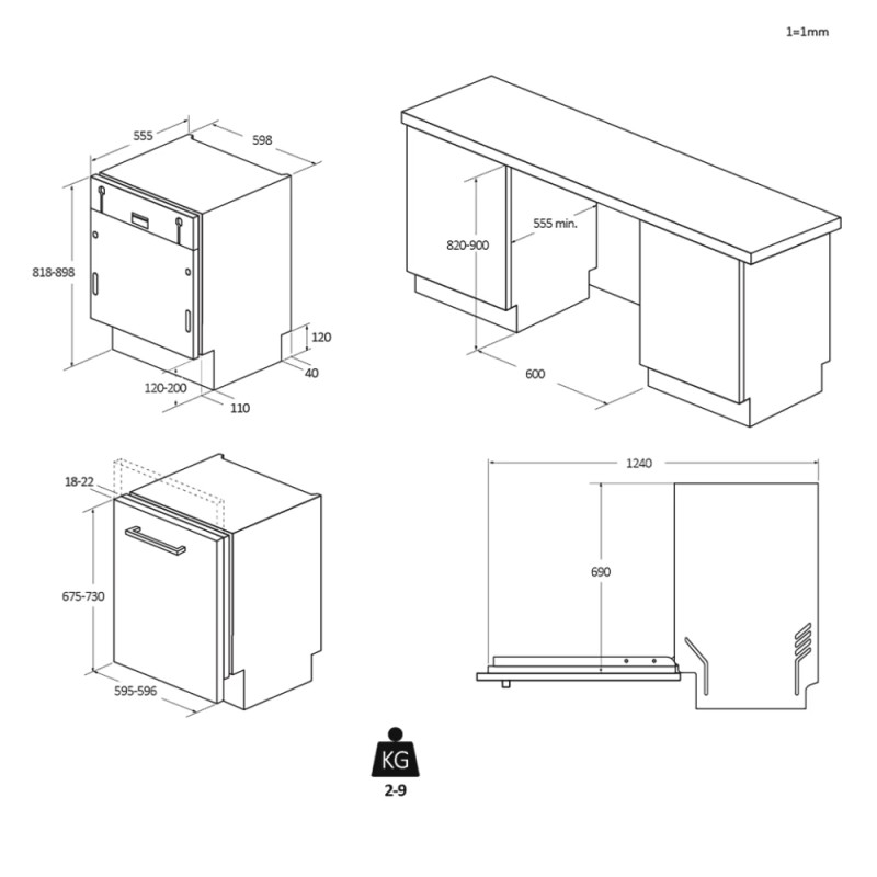Lavavajillas 60 INT Haier XI4C4S0SB - 2 Lavavajillas 60 INT Haier XI4C4S0SB - 2