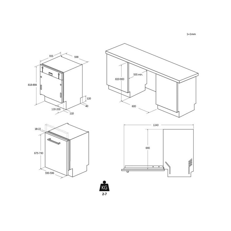 Lavavajillas 60 INT Candy CI3E53E0W - 8 Lavavajillas 60 INT Candy CI3E53E0W - 8