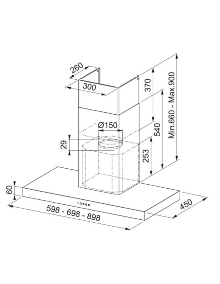Campana decorativa Mepamsa STILONEO70NEGRA - 2 Campana decorativa Mepamsa STILONEO70NEGRA - 2
