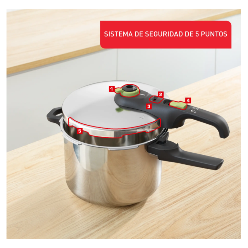 Olla Tefal P2580703, Secure Trendy 6 l Olla Tefal P2580703, Secure Trendy 6 l