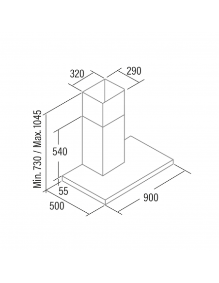 Campana decorativa T invertida Cata SPLUS9010X