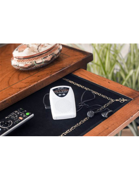 MINIRADIO DE BOLSILLO ELBE RF50, BLANCA AM/FM AURIC. INCLUIDOS
