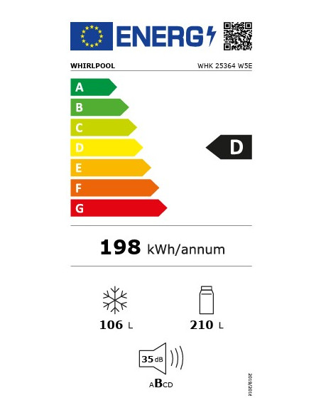 Combi NF Whirlpool WHK25364W5E